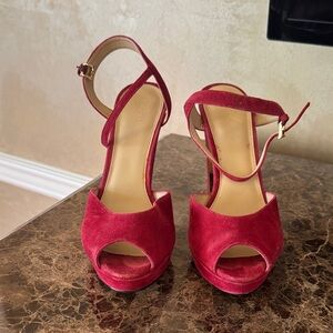 MICHAEL Michael Kors Crimson Suede Heels